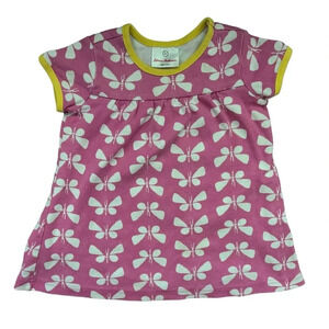 Hanna Andersson Pink Butterfly Dress Size 80 (12-18 M)